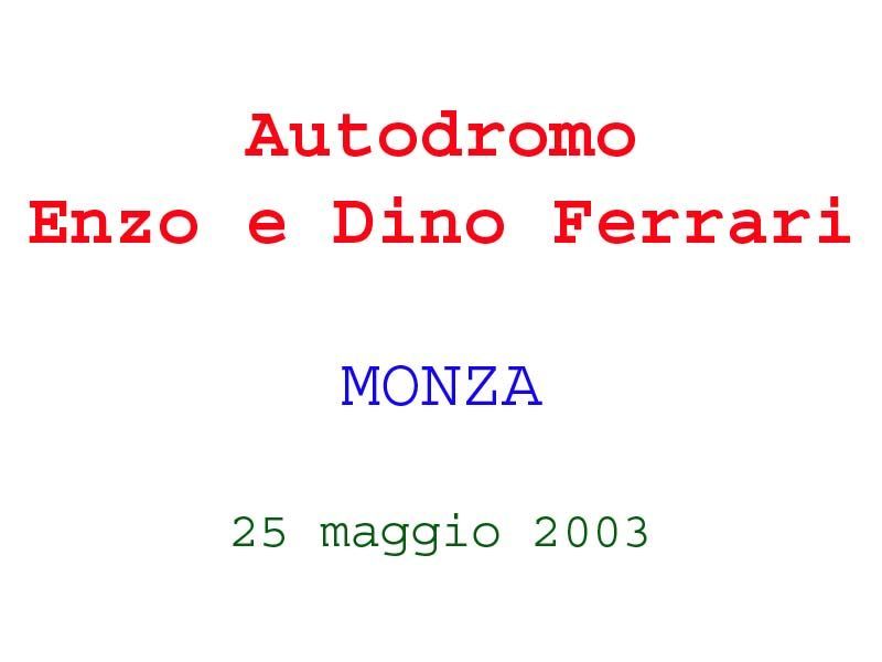 Raduno 2003 – Monza